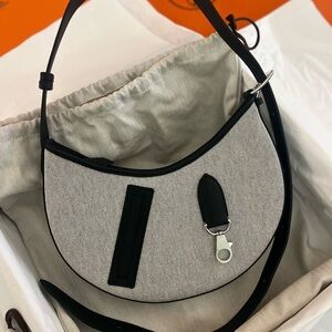Hermès Arçon Shoulder Bag — Toile & Swift Leather in Neutral